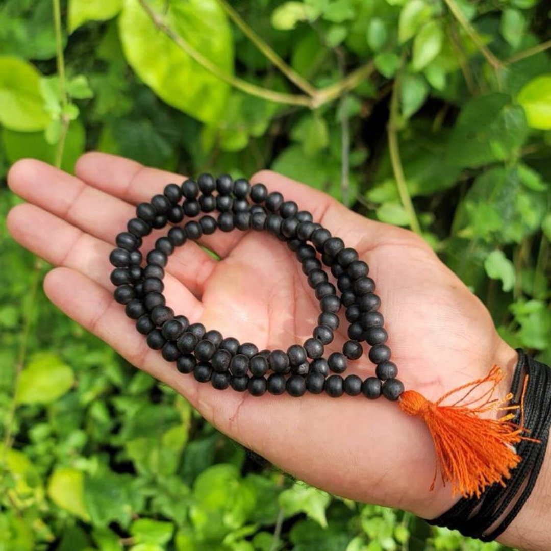 Original Karungali Malai – Natural Black Ebony Wood Spiritual Mala