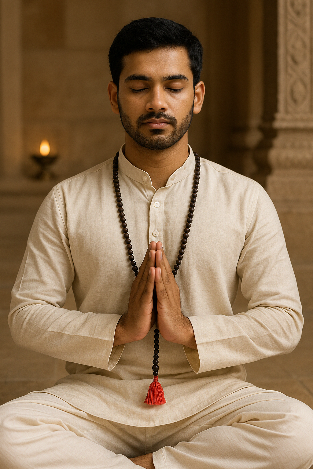 Original Karungali Malai – Natural Black Ebony Wood Spiritual Mala