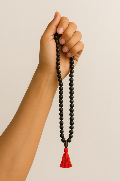 Original Karungali Malai – Natural Black Ebony Wood Spiritual Mala